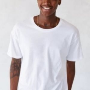 🔥 NWT URBAN Outfitters Cotton Slim Fit T-shirt Size Large White